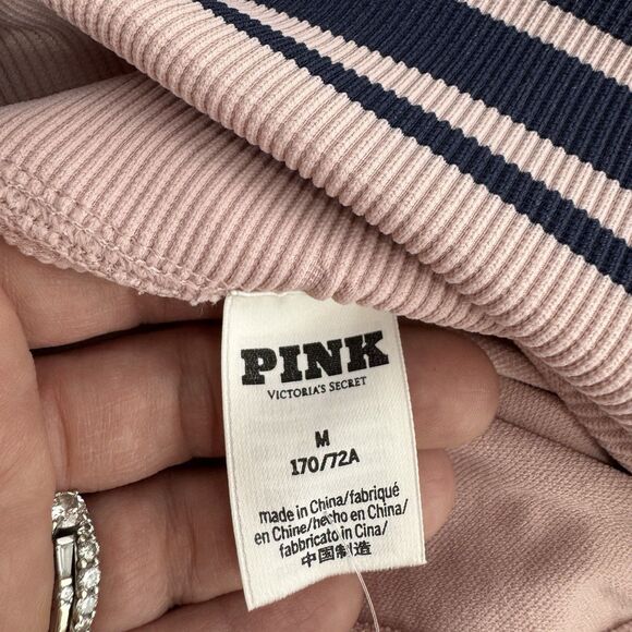 Pink Victorias Secret Flip It Seamless Foldover Bike Shorts Medium Pink Blue NWT - Picture 10 of 12